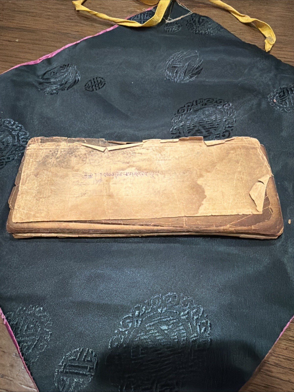 ANTIQUE MONGOLIAN TIBETAN BUDDHIST WOODBLOCK  MANUSCRIPT