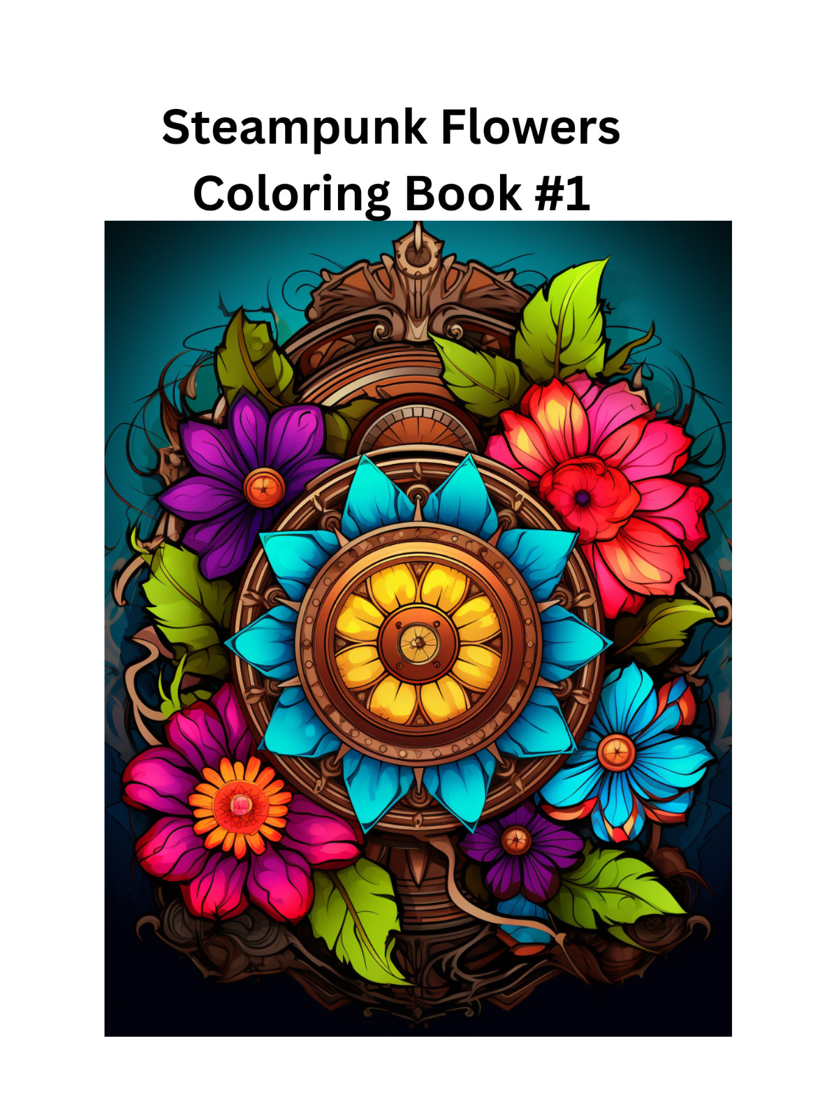 Steampunk Flower Mandalas coloring book