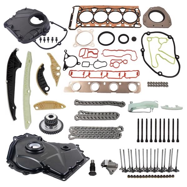 Engine Timing Chain & Cover Kit Replacement for Audi VW 1.8T 2.0TFSI Jetta A4 EA
