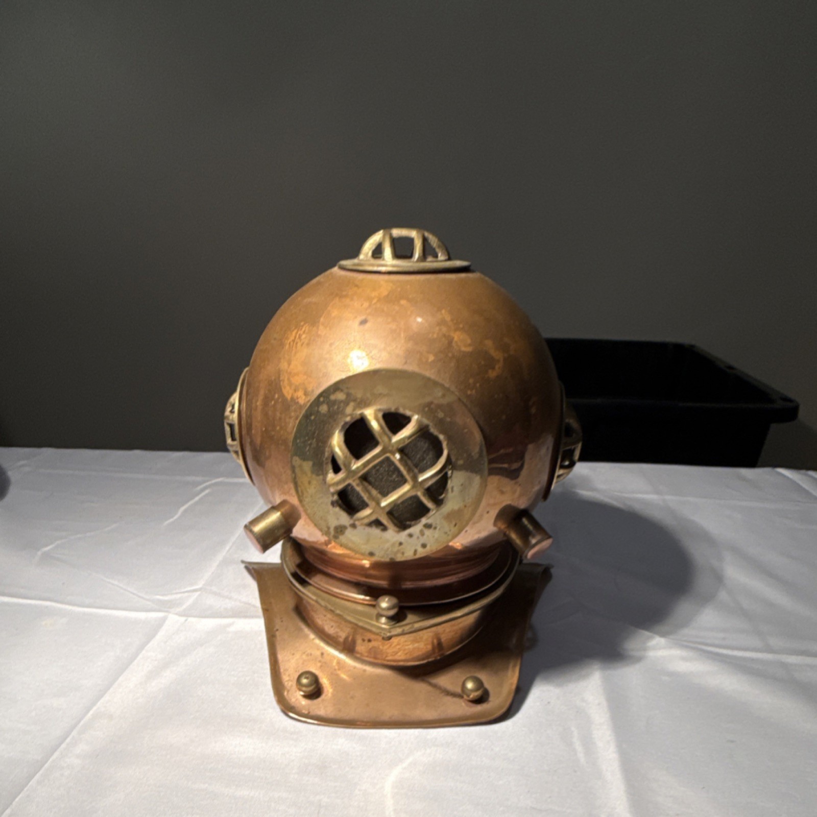 Copper Brass Commercial Antique Diving Helmet Maritime Collectible Vintage Decor