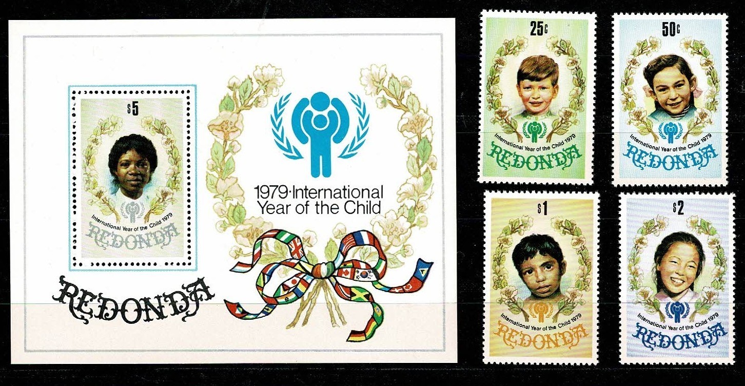 REDONDA 1979 miniature sheet +set International year of the child  MNH B02