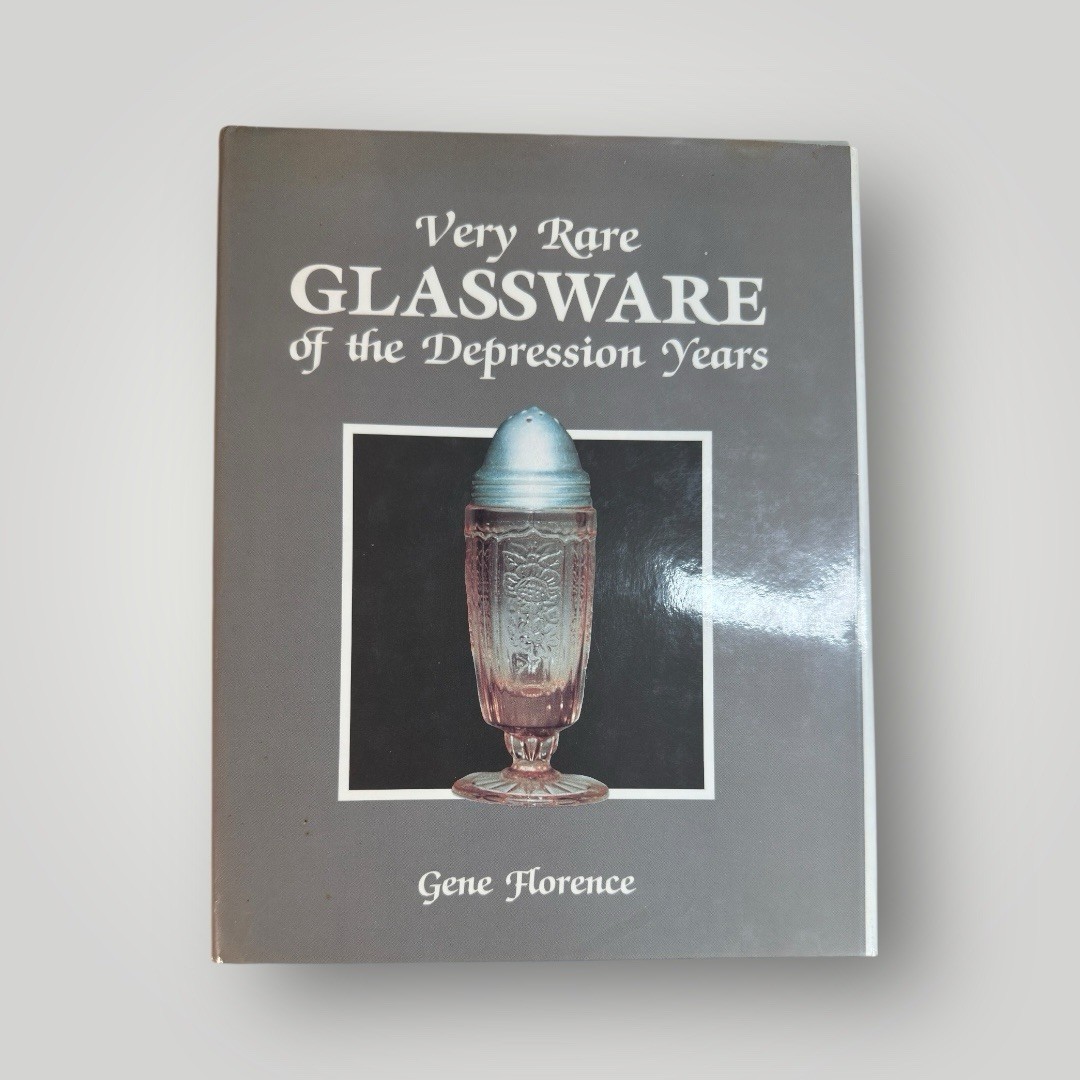 1988 Very Rare Glassware of the Depression Years Book by Gene Florence - Signed