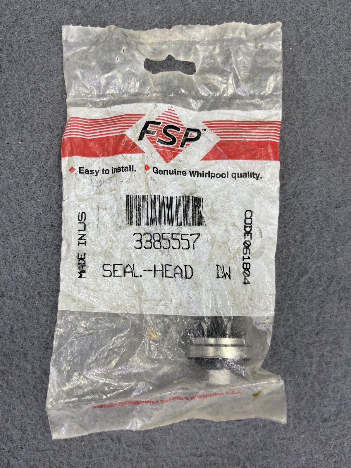 Whirlpool WP3385557 Seal-Head  NOS FREE SHIPPING!!!!