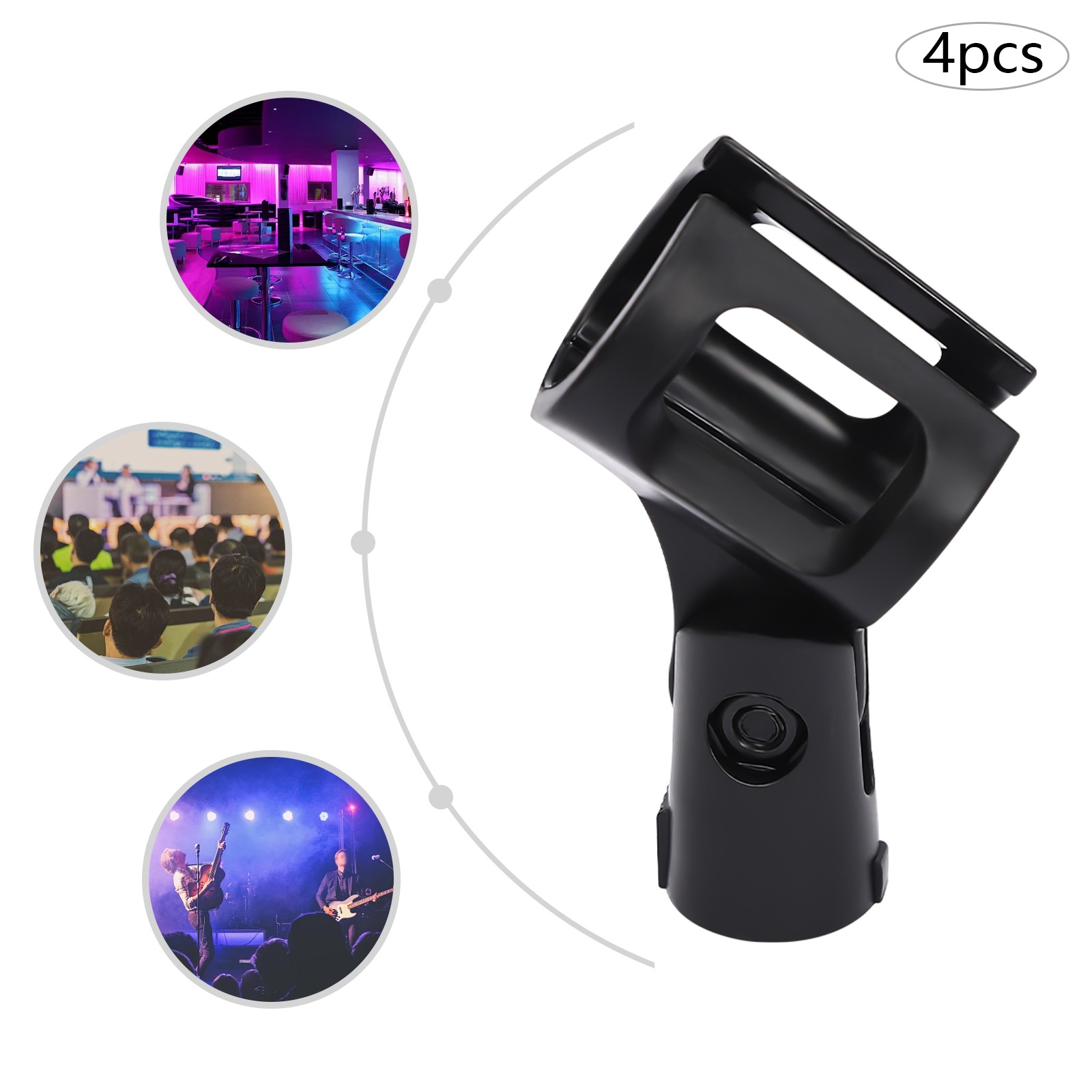 4*Universal Microphone Clip Holder Microphone Clips Microphone Mic Clip Holders