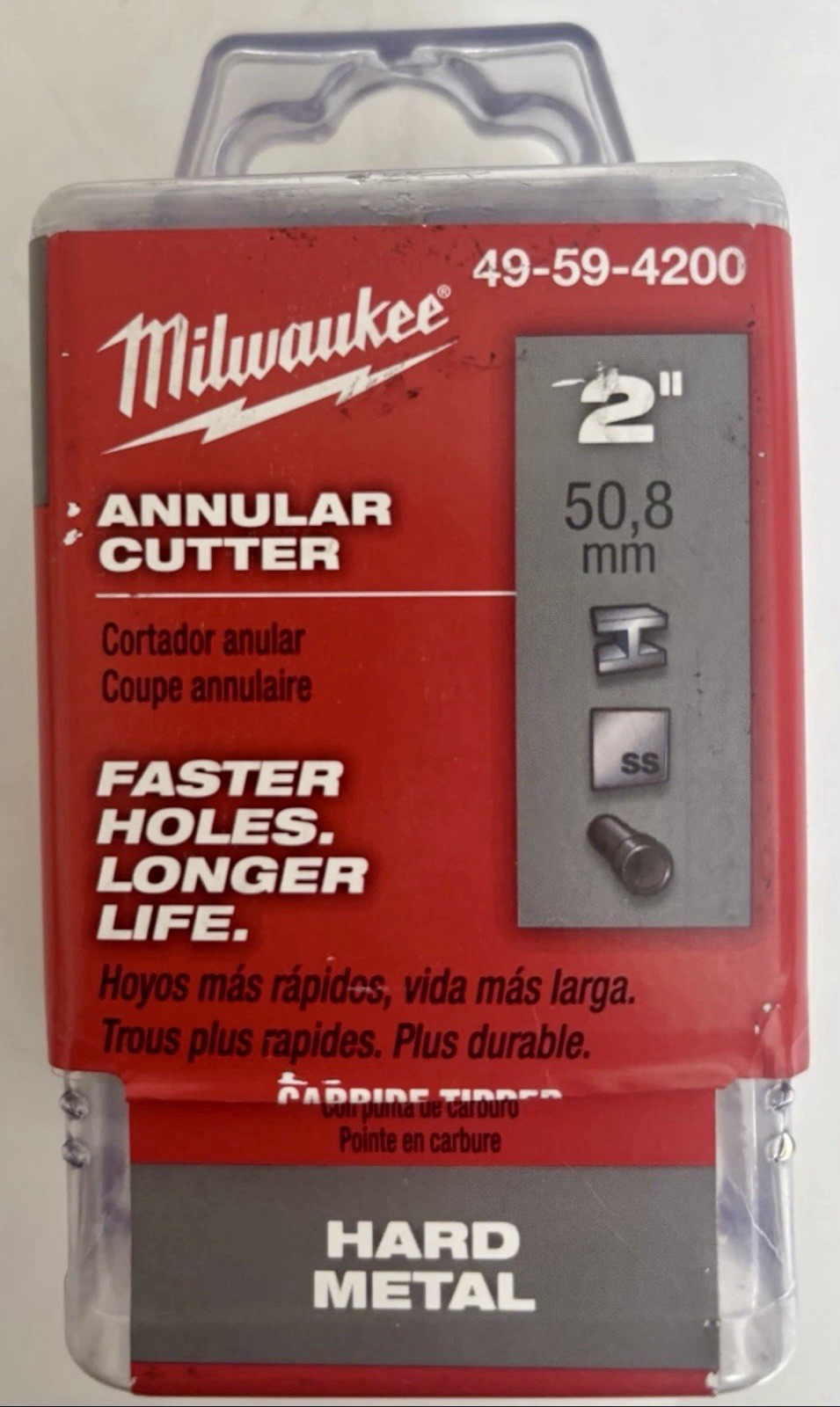 Milwaukee 49-59-4200 2” Carbide Annular Cutter 2” Depth TCT Mag Drill Bit NEW