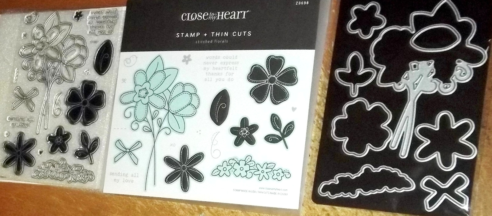 CTMH Z3698  THIN CUTS & C1861 STITCHED FLORALS ~ Words could never express my...