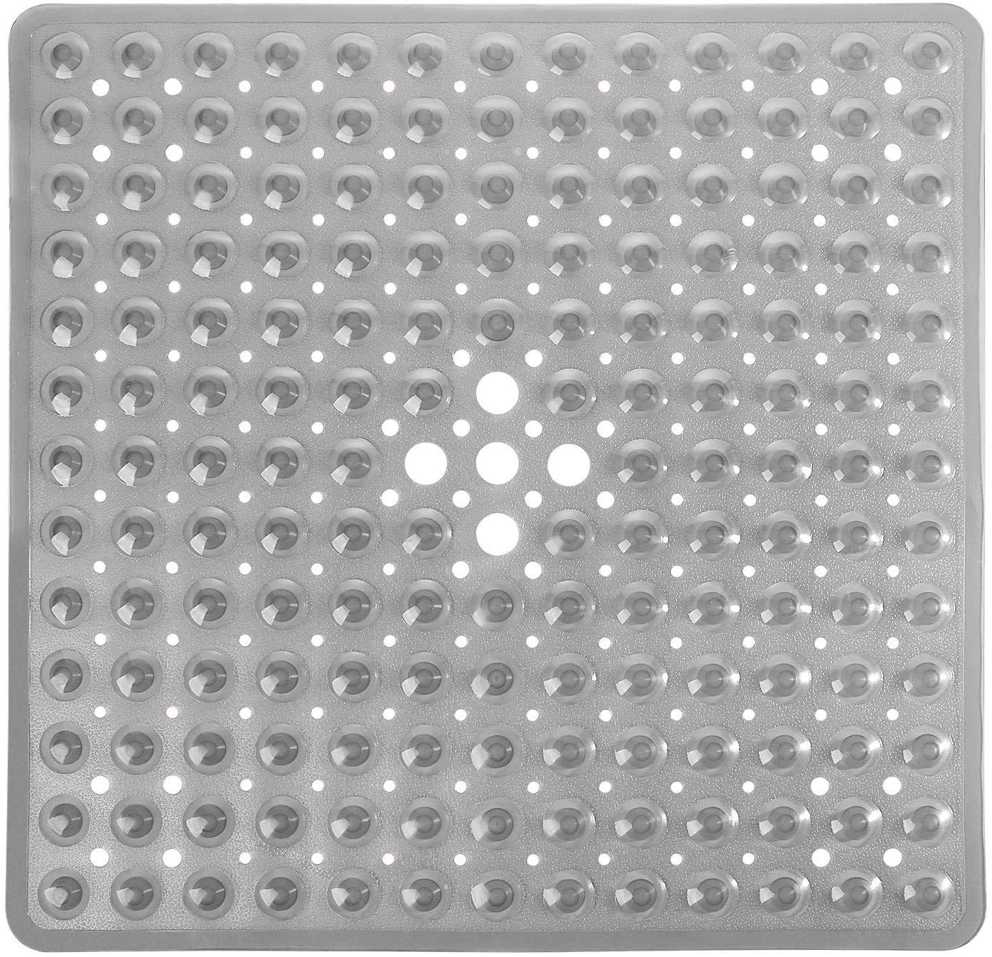 Yimobra Shower Bathtub Mat Non Slip, 21x21 Inch, 21 x 21 inches, Clear Gray 
