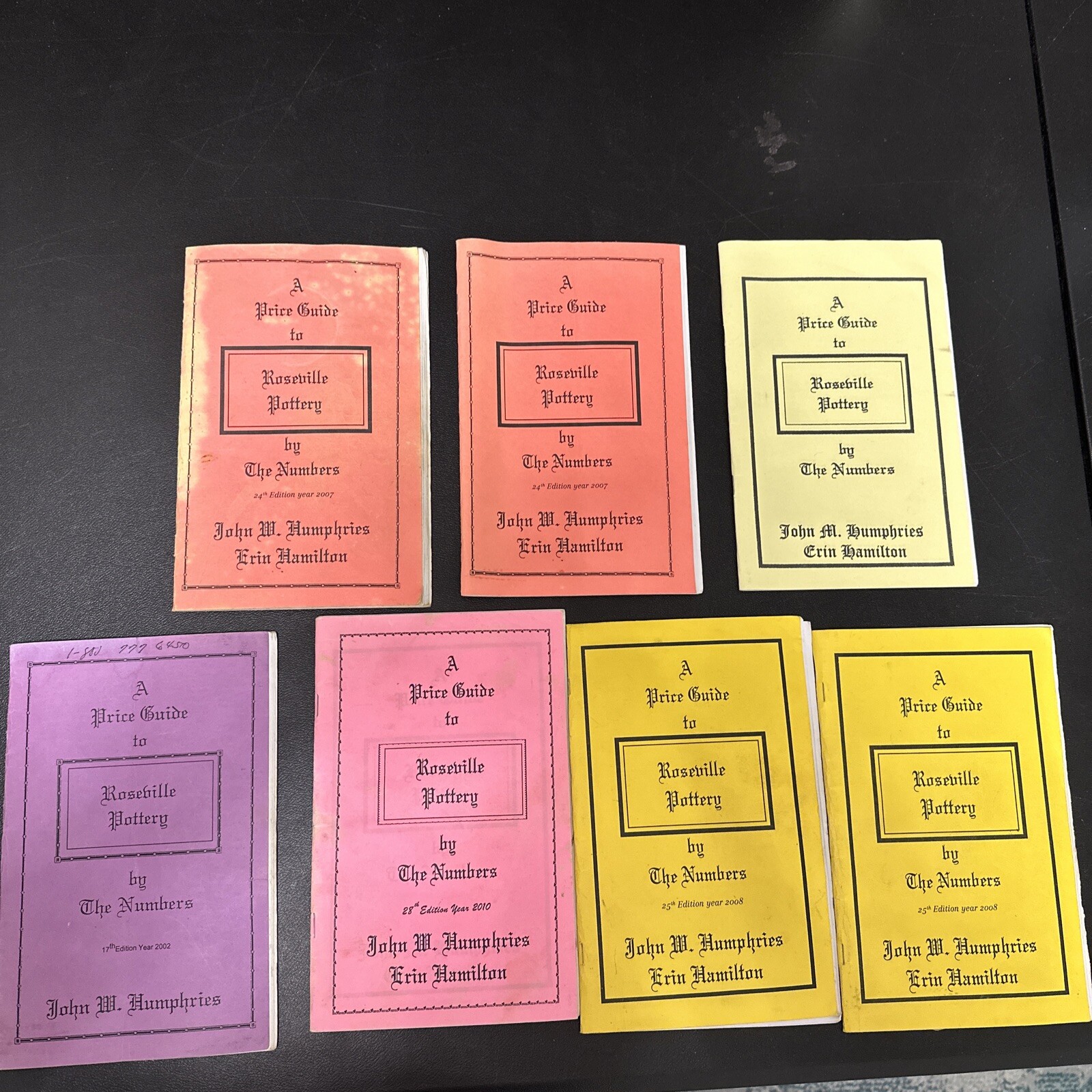 Price Guide Roseville Pottery By The Numbers John Humphries 2002-10 Lot 7 Book