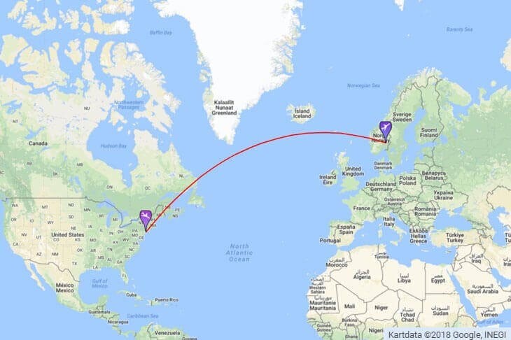 Flight ticket New York(JFK)-Oslo(OSL) 24th June