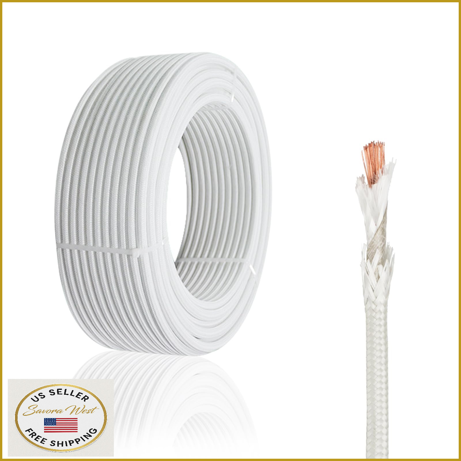 KToyeang 9 AWG High Temp Wire 25ft Mica Fiberglass -76-932℉ Heat Resistant