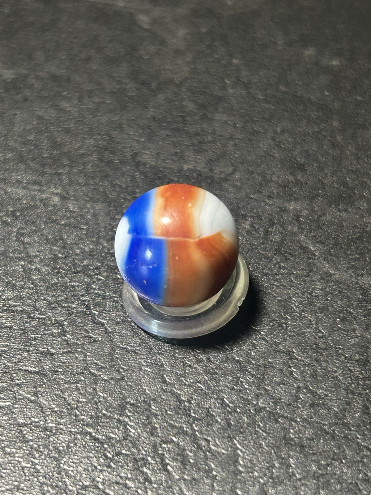 “Spiderman” Vintage Marble King  Rainbow .65”