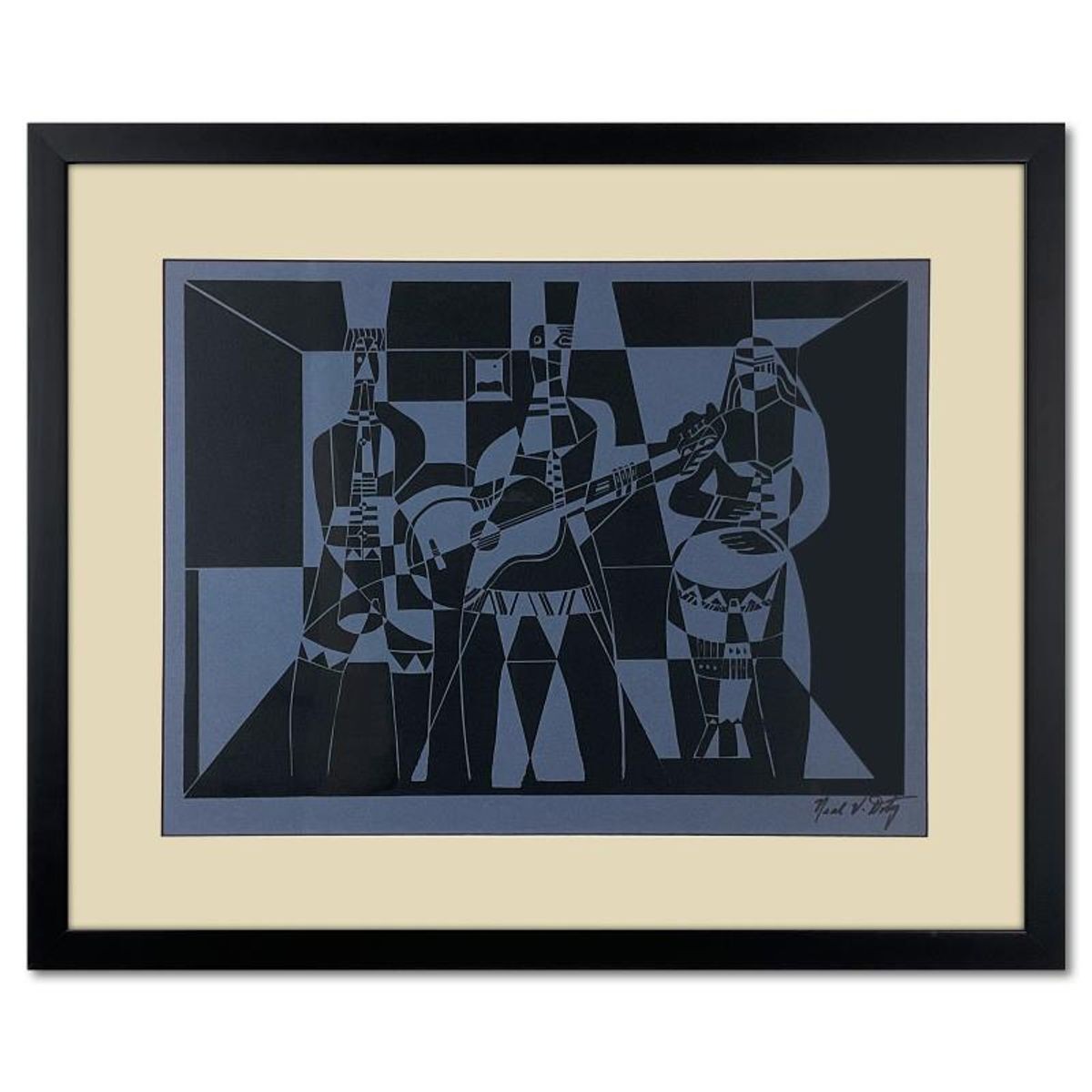 Neal Doty (1941-2016), "California Jam" Framed One-of-a-Kind Linocut, Hand Signe
