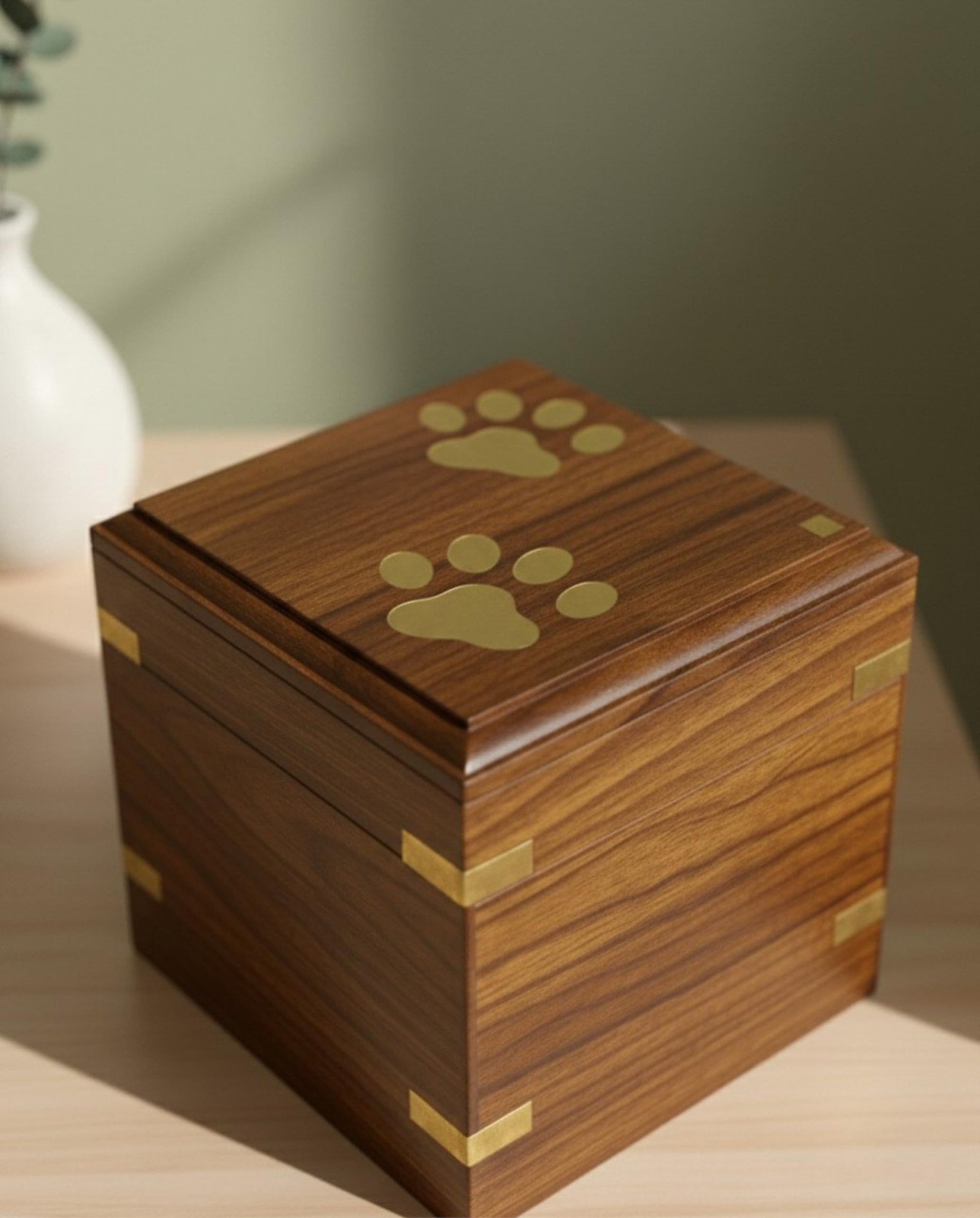Wooden Urn - Pet Urns For Dogs Ashes, Decorative Wooden Pet Urns For Ashes - ...