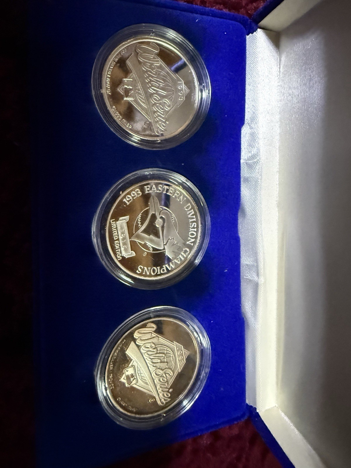 1993 Toronto Blue Jays 1oz fine Silver set of 3
