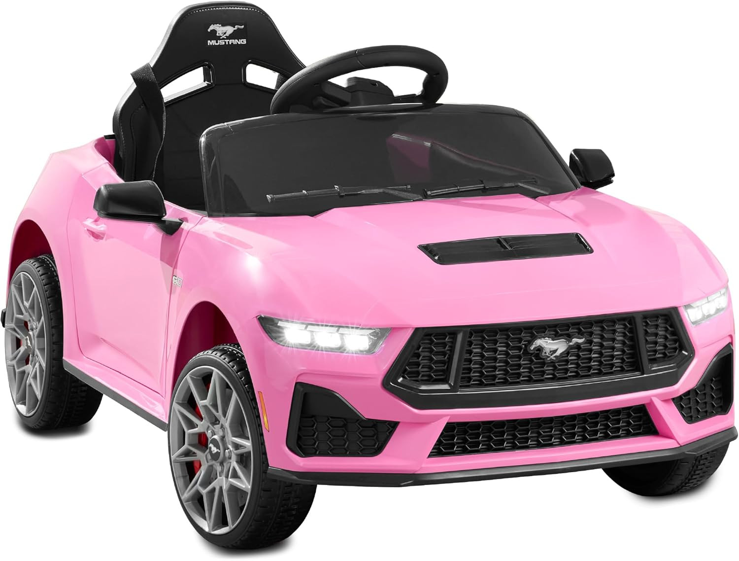 Kids 12V Electric Ride on Car Officially Licensed Ford Mustang W/Parent Control,