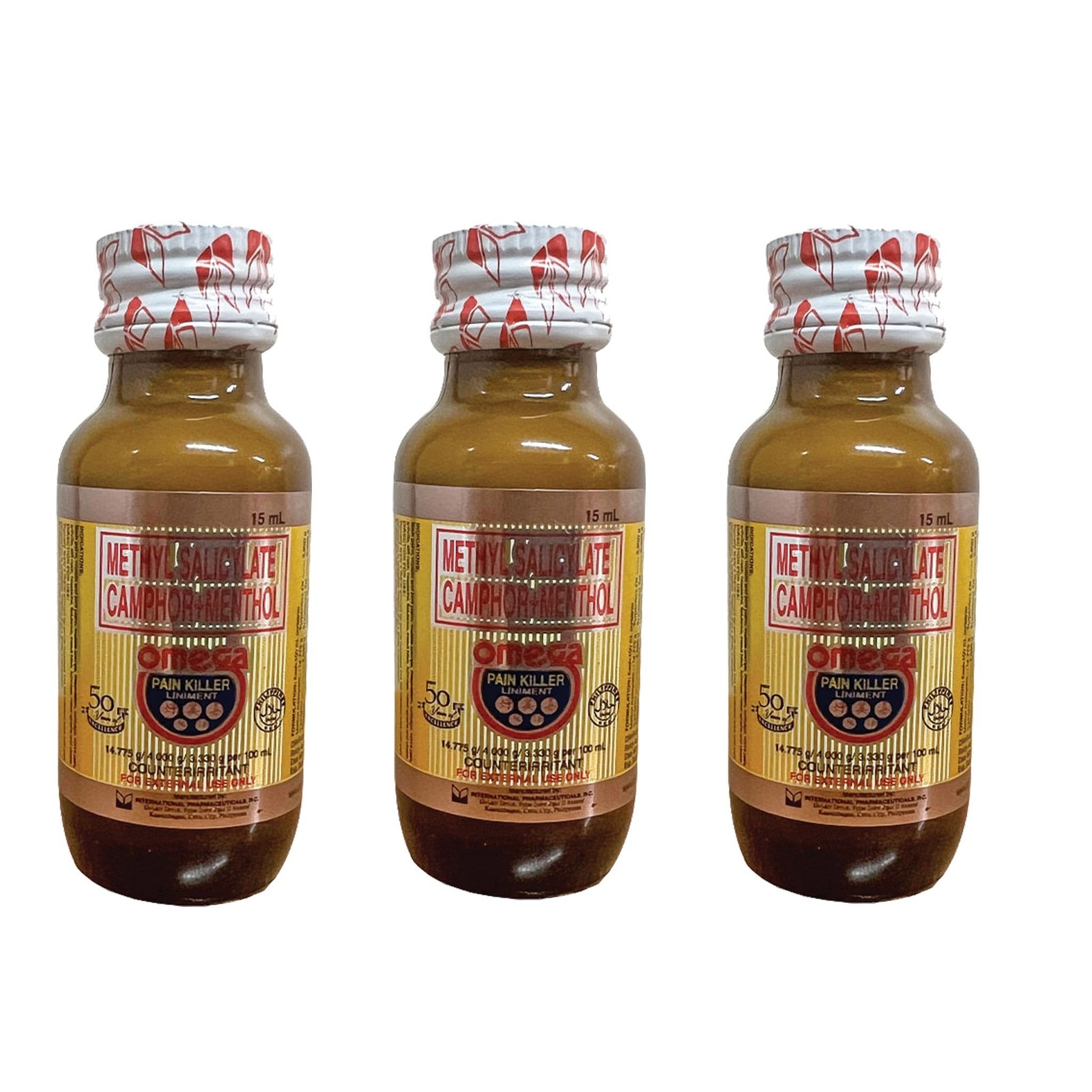 Omega Pain Killer Liniment 15ml, Pack of 3