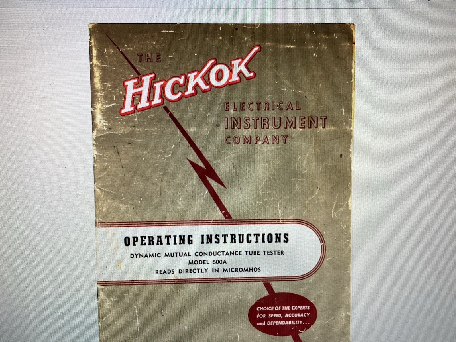 Hickok Model 600a Manual  Digital