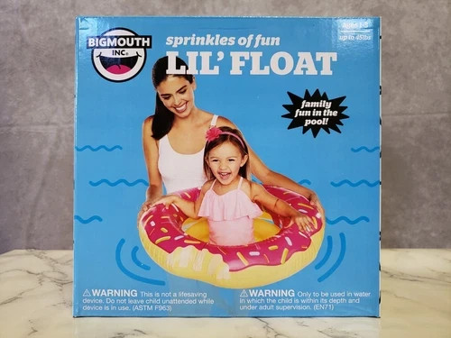 Donut Pool Float Toddler Age 1-3 Big Mouth Toy Donut Sprinkles - NEW