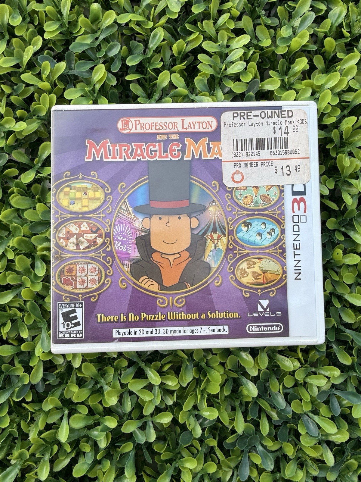 *** No Game - 3DS Case & Manual Only *** Professor Layton and the Miracle Mask