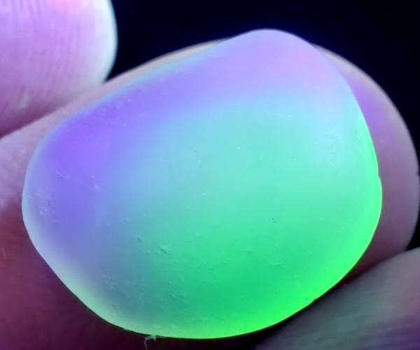 Large Gorgeous Color Opalescent, Hidden UV Layer- Real Davenport Beach Sea Glass
