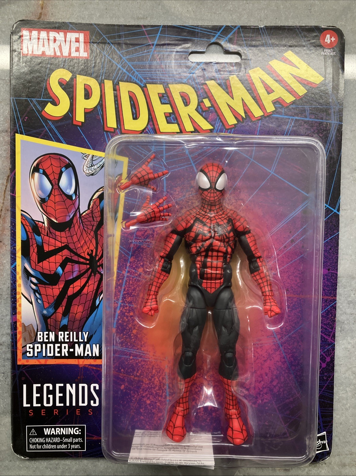 Hasbro Marvel Legends Spider-Man Action Figure Ben Reilly Retro Packaging