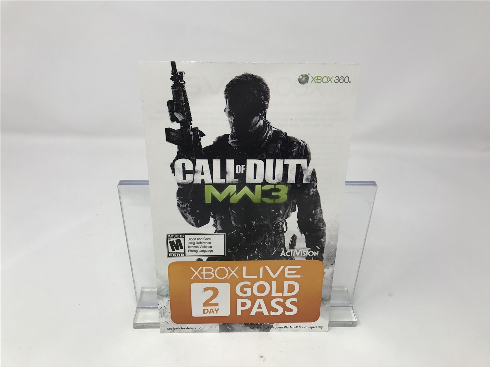 Cal Of Duty MW3 2 day Gold Pass - Microsoft Xbox 360 Live - New Unredeemed RARE