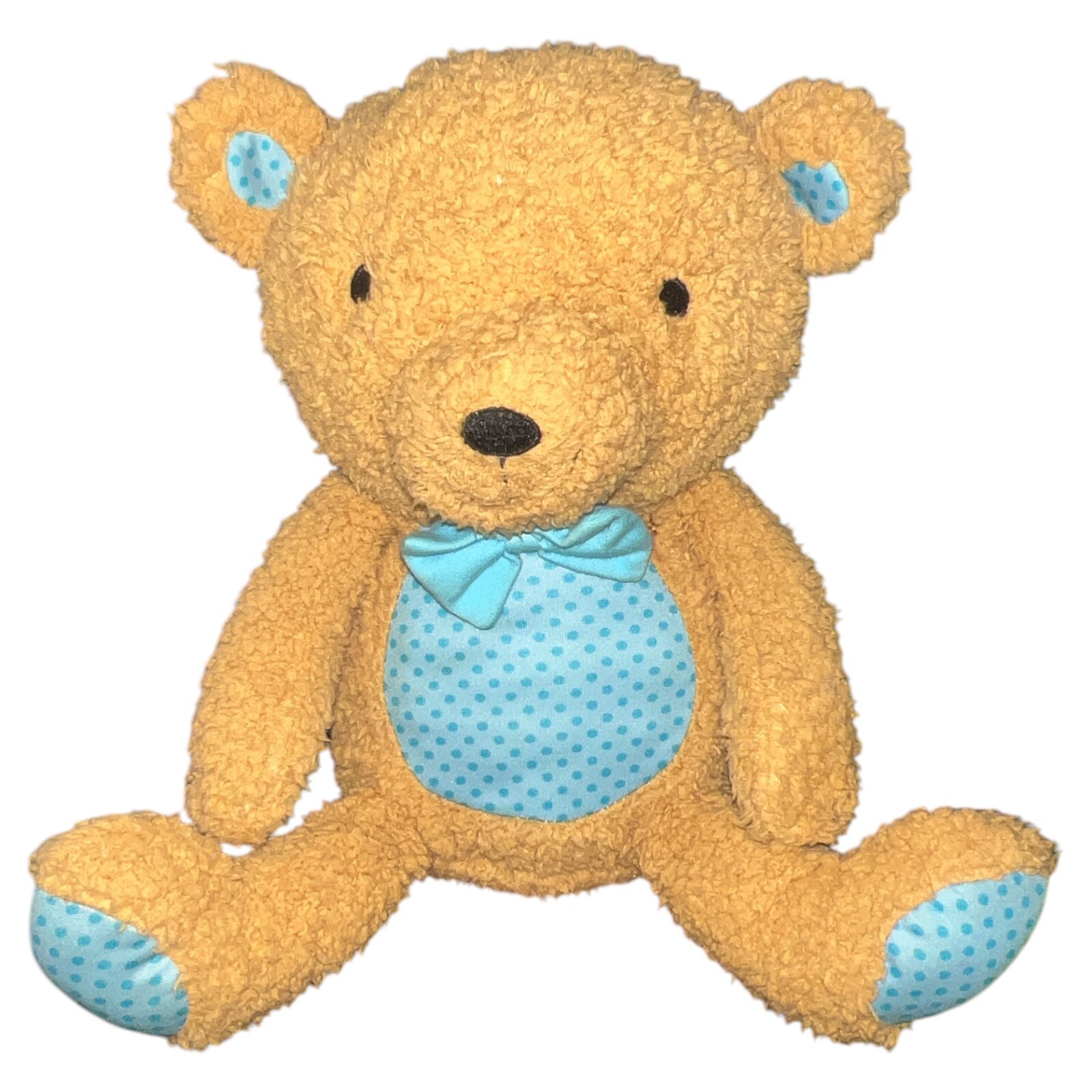 Hallmark TEDDY BEAR with Blue Polka Dots 12" Plush Boy Girl STUFFED ANIMAL Toy