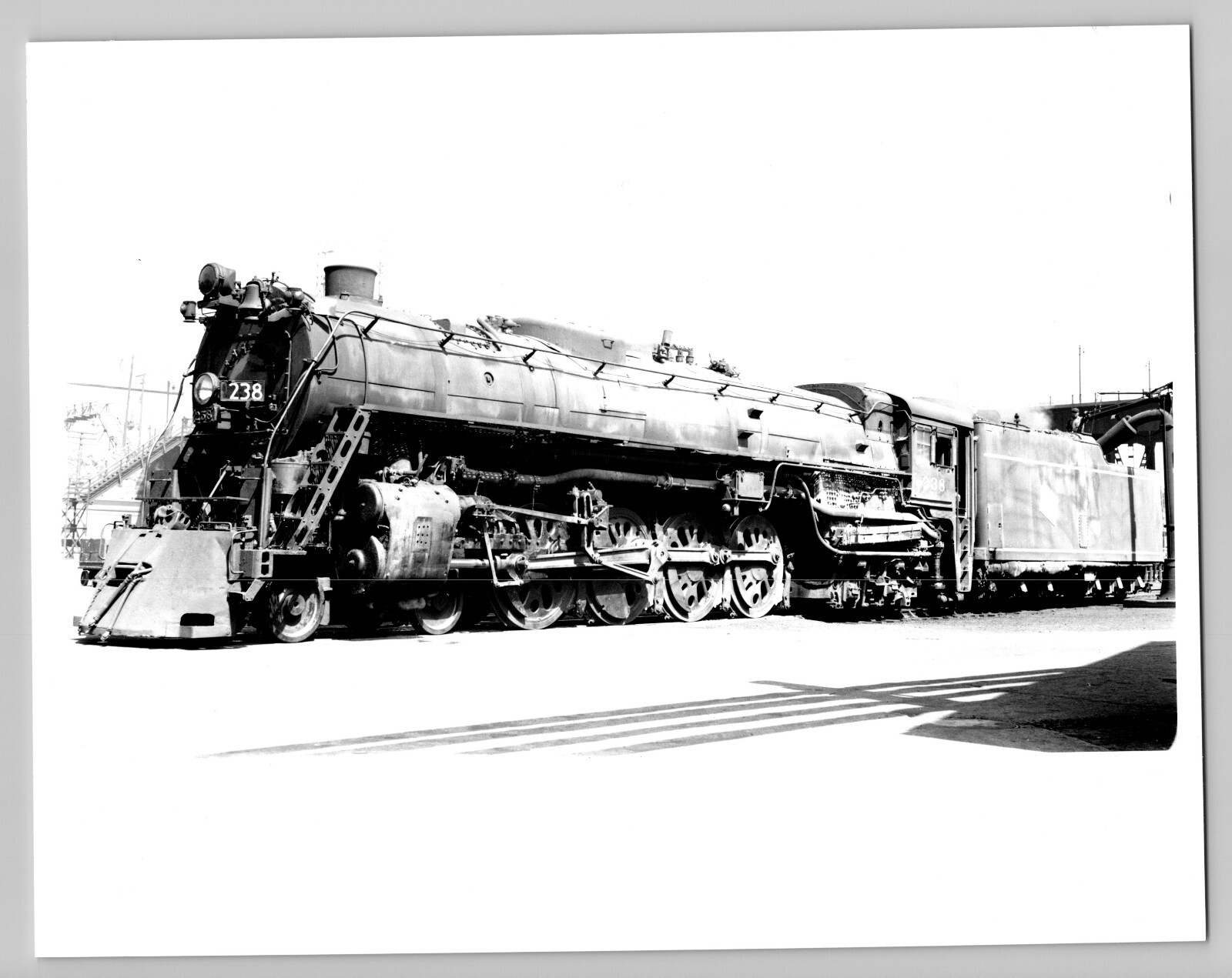 RAILROAD TRAIN 238 MILWAUKEE 4 8 4 AUGUST 12, 1950 8 X 10 B & W PHOTOGRAPH