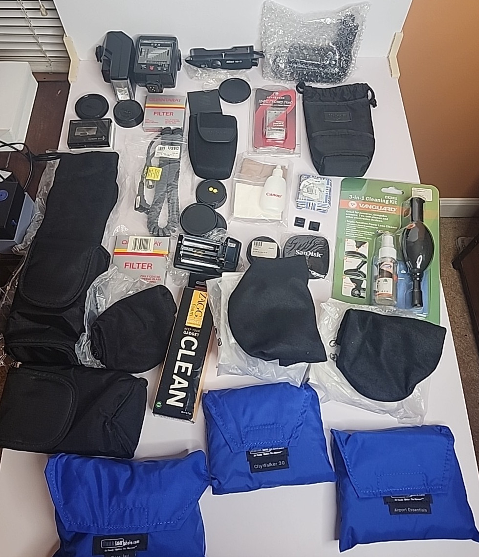 Assorted Lot Of Photography Equipment/ Parts ~ Cables, Electronics ~AS IS Mixed