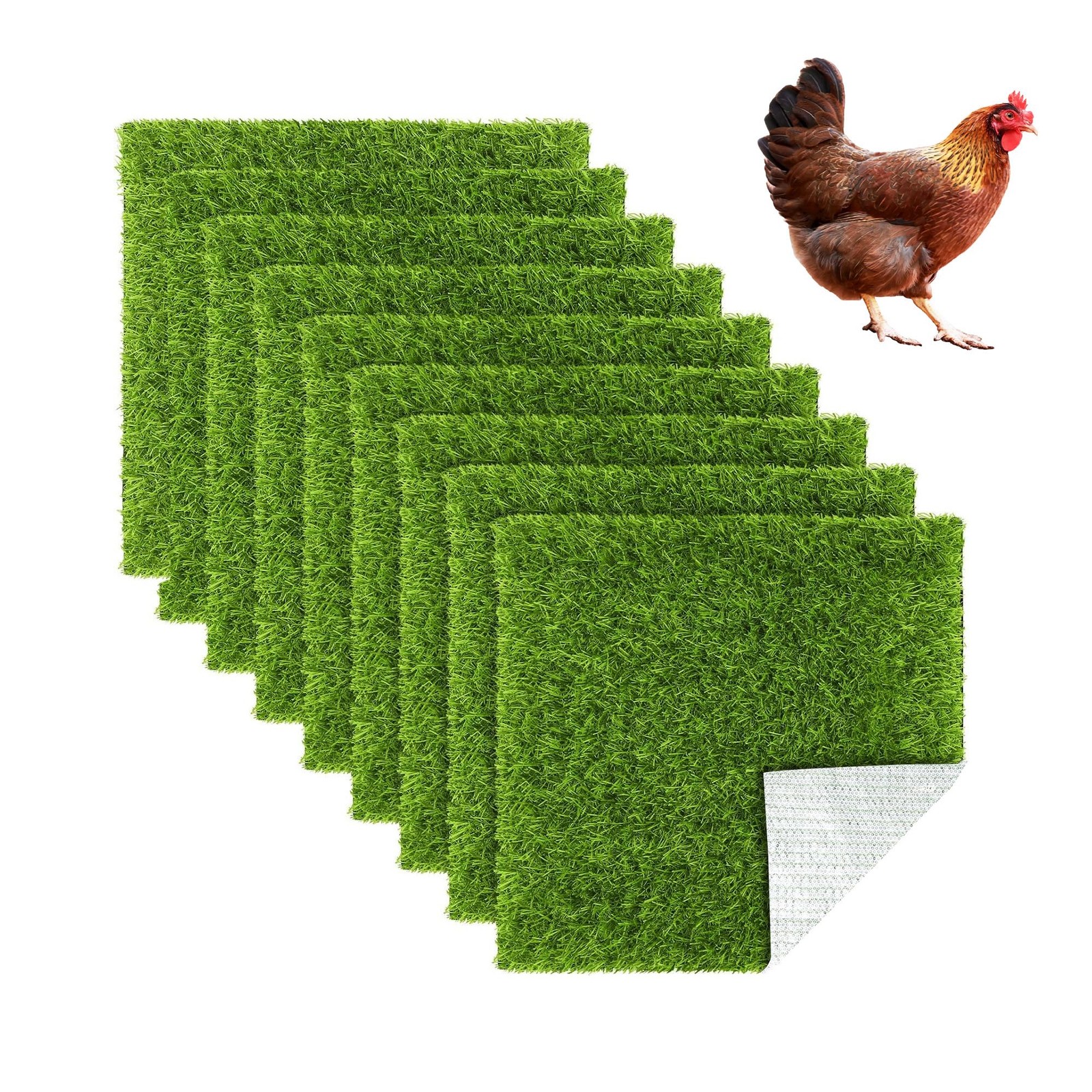 9 Pack Chicken Nesting Pads Reusable Box Liners Washable Coop Laying Mats Eggs