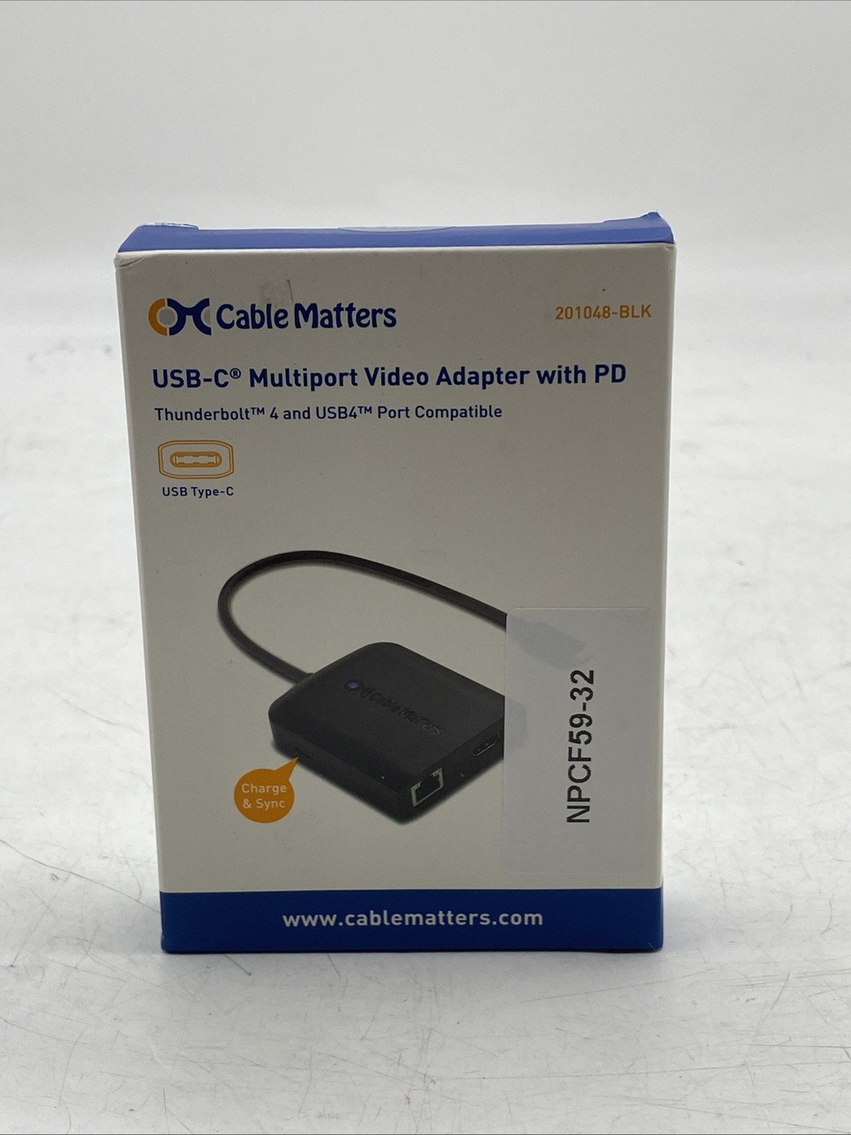 NEW Cable Matters USB-C Multiport Adapter with PD  in Black 201048-BLK