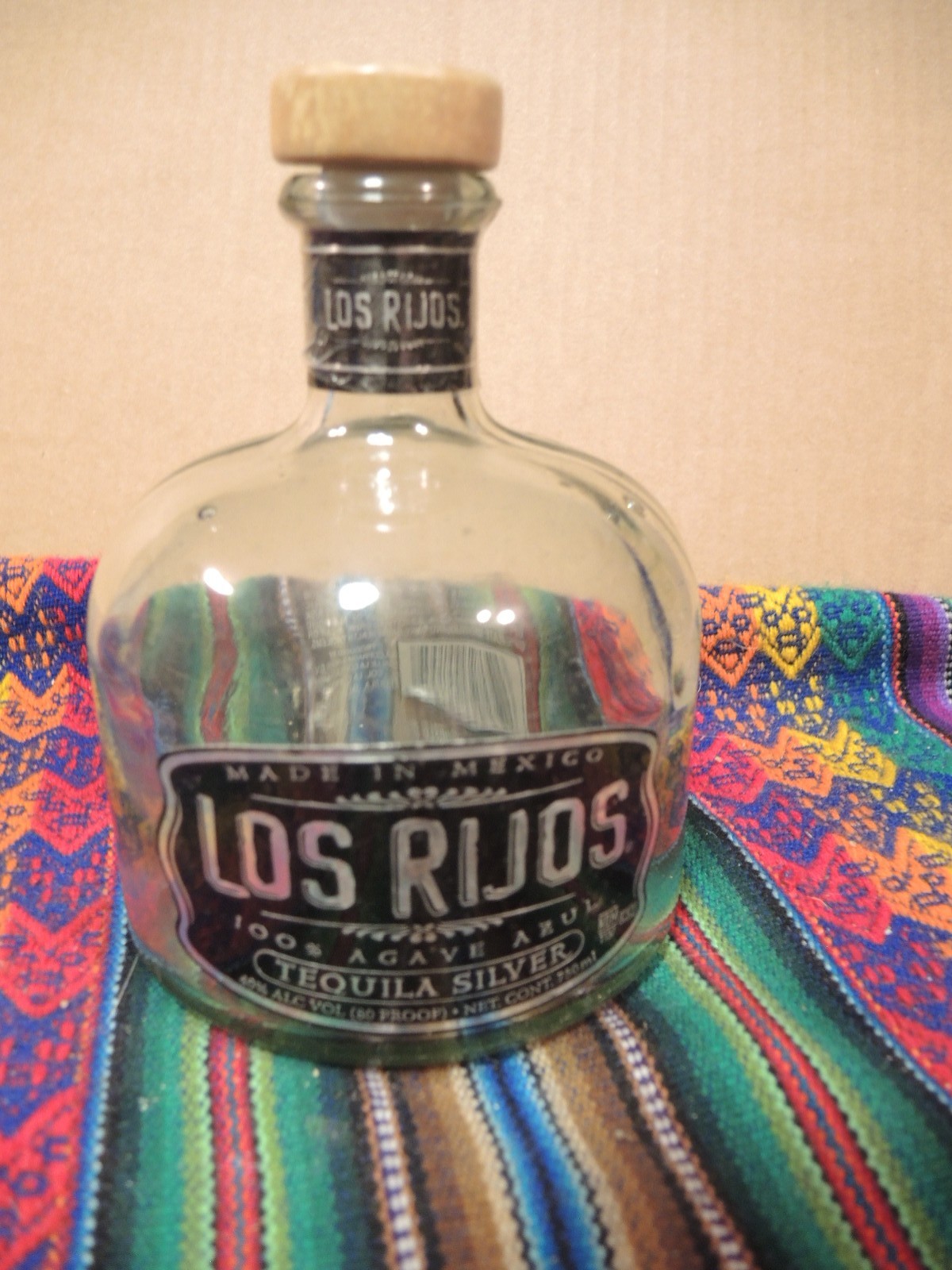 LOS RIJOS TEQUILA ANEJO MADE IN MEXICO EMPTY BOTTLE