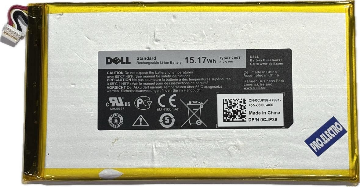 Dell P706T 15.17Wh 0CJP38 Tablet Battery