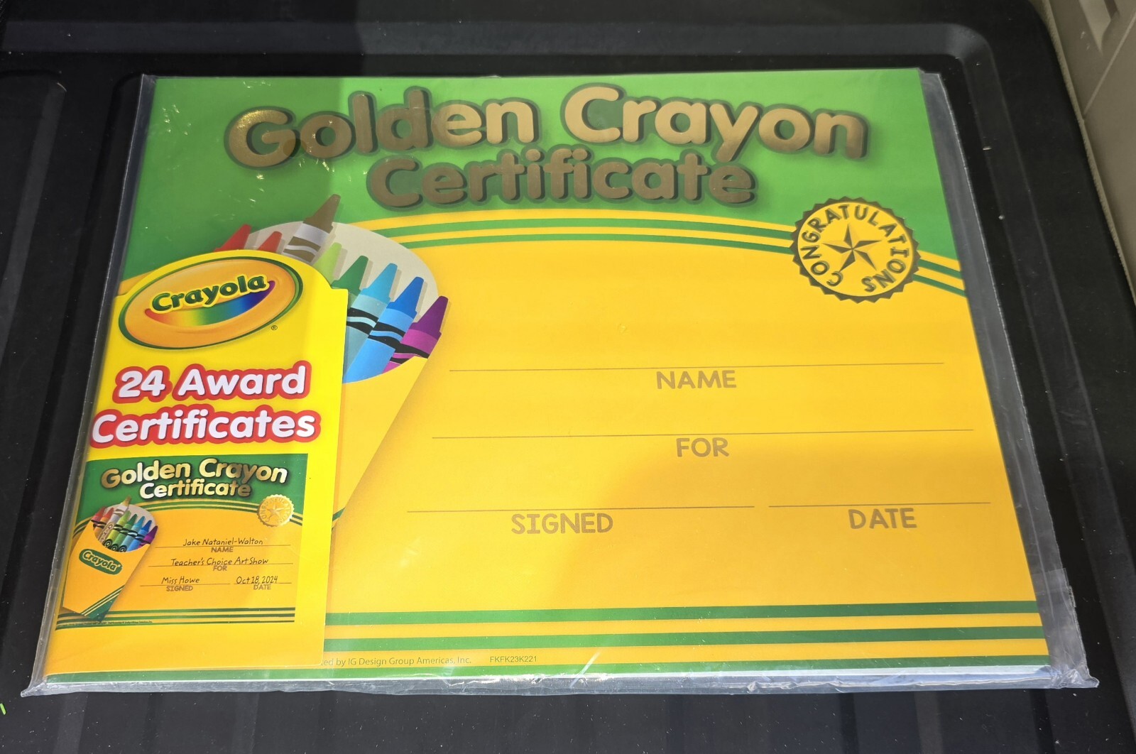 Crayola Award Certificates 24 Count