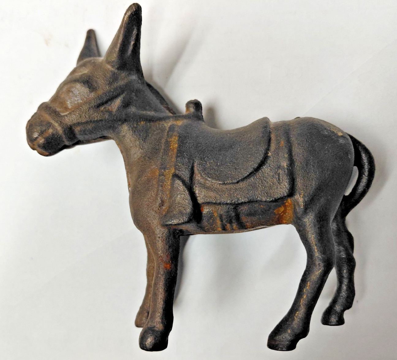 Bank-Vintage Cast Iron Donkey-Still Coin Bank