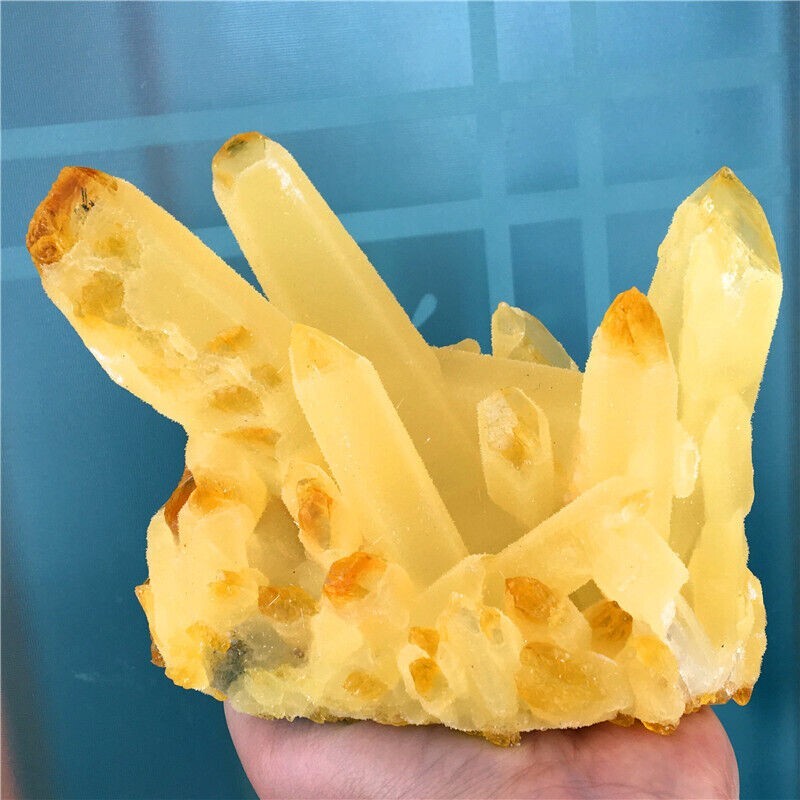1510g Pretty YELLOW Quartz Crystal Cluster Specimen Good Luck Stone #F