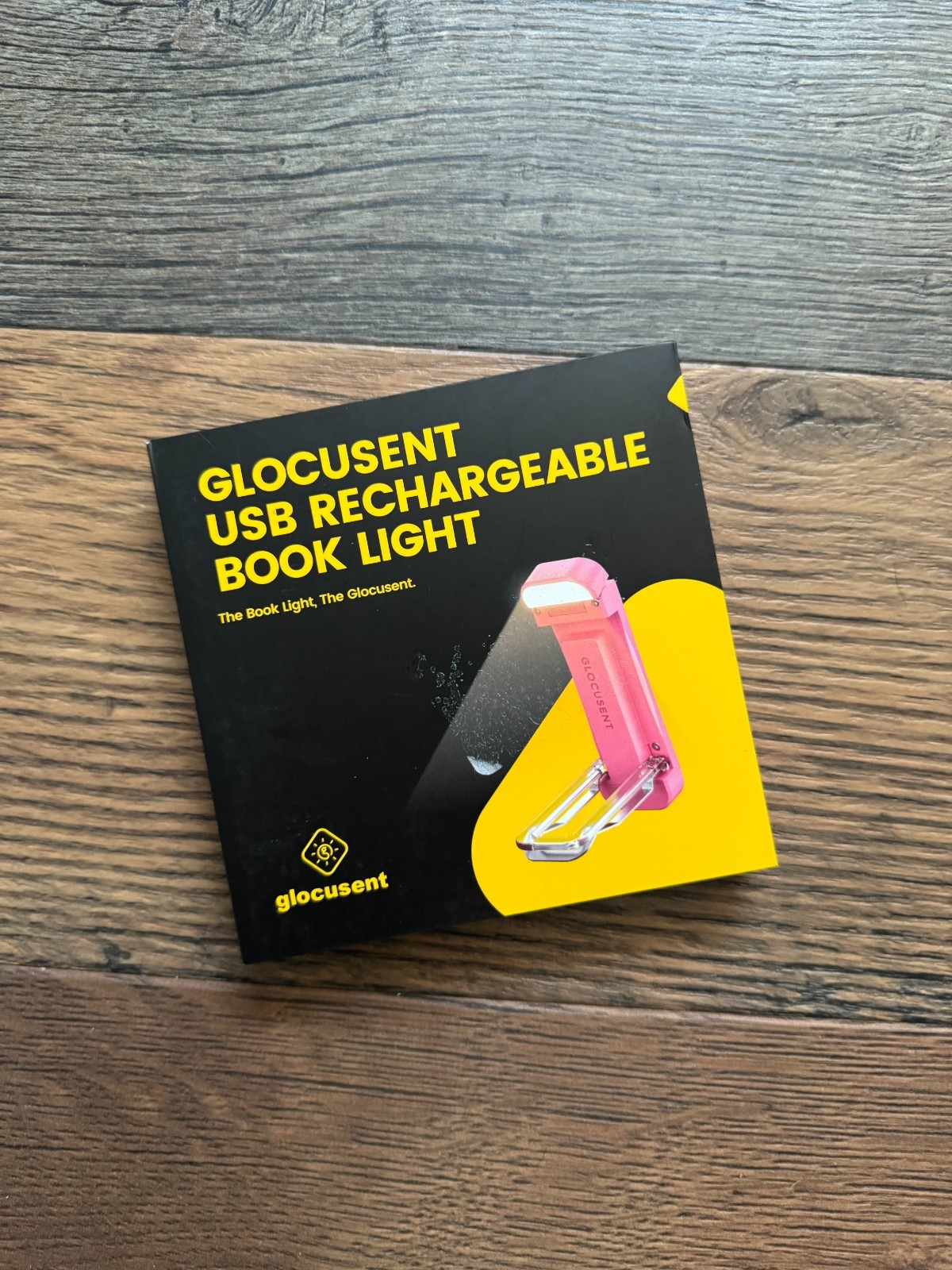 Glocusent USB Rechargeable Book Light for Reading  Portable Clip-on LED Pink