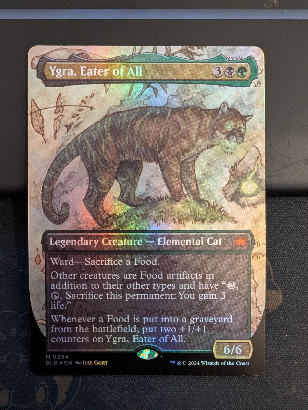 Ygra, Eater of All (Borderless) - #0294 - Bloomburrow - Foil - NM - MTG