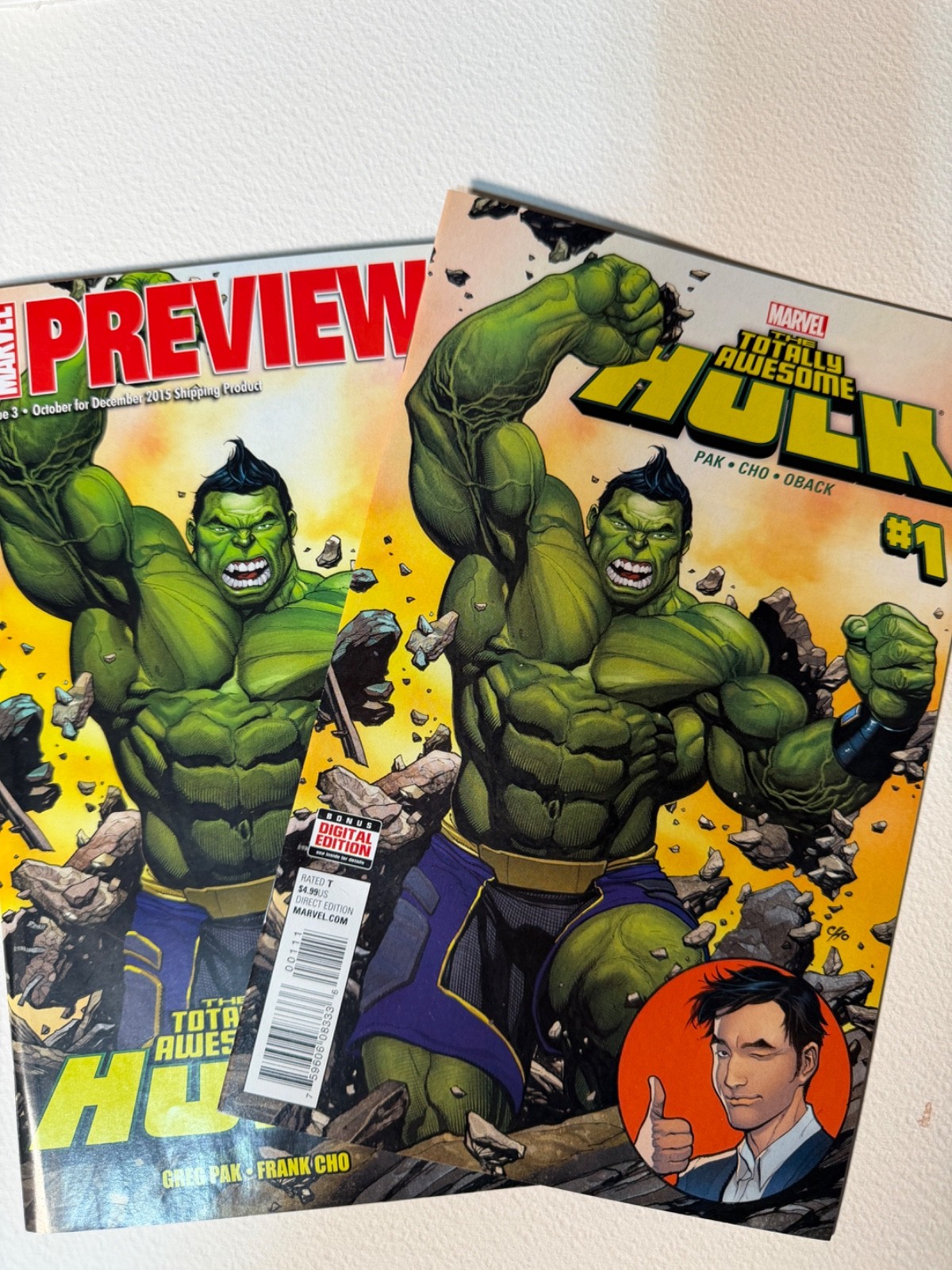 Marvel Preview 3 2015 & Totally Awesome Hulk #1. First Amadeus Cho as Hulk!