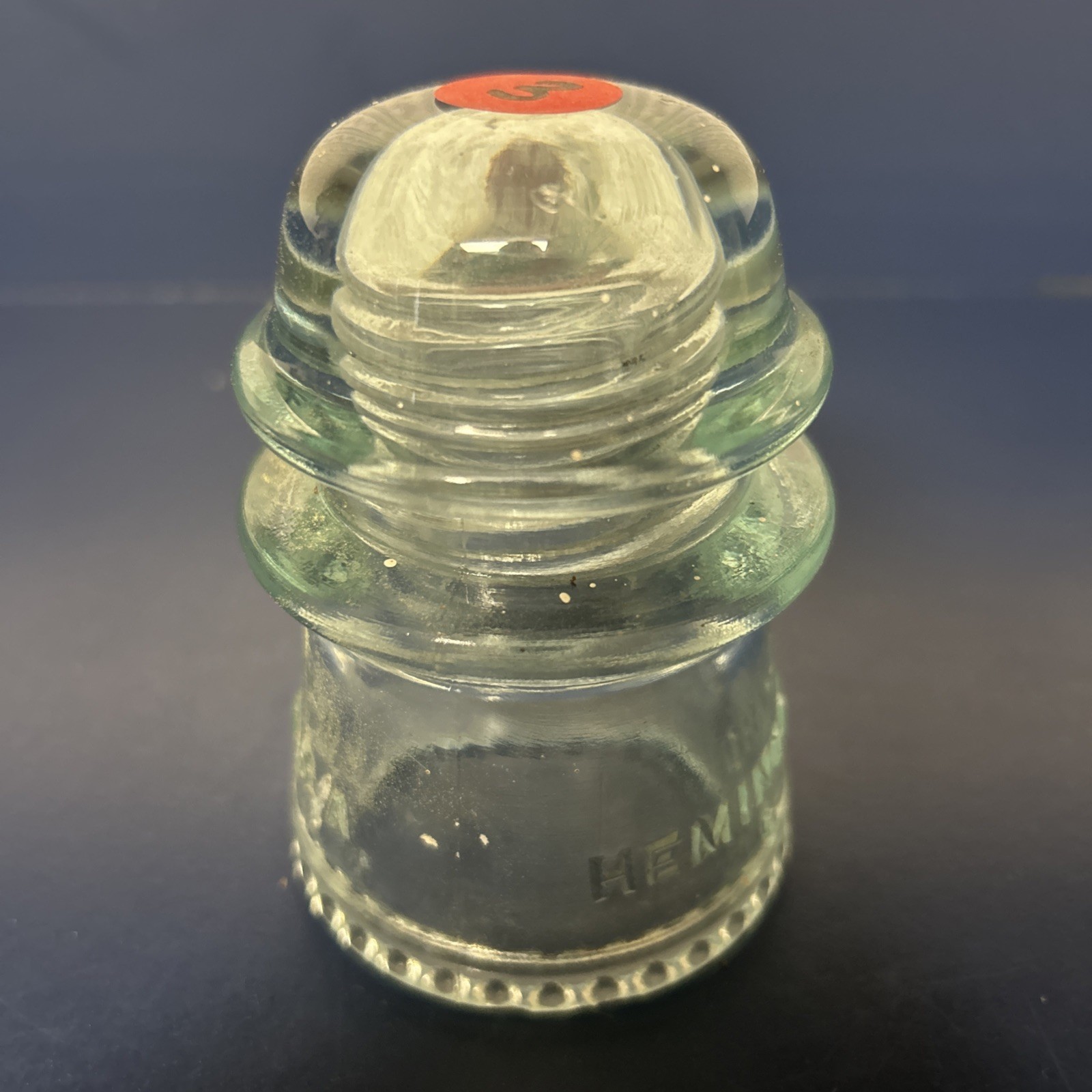 Hemingray-16 Vintage Clear Glass Insulator With Slight Color Of Blue