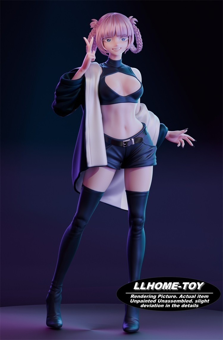 22CM tall Nazuna cute 3D Print Model Unpainted Garage Kit Statue Figure