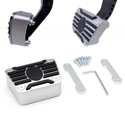 Universal 1'' Clutch Pedal Pad Extender for Manual Transmission Vehicles - 