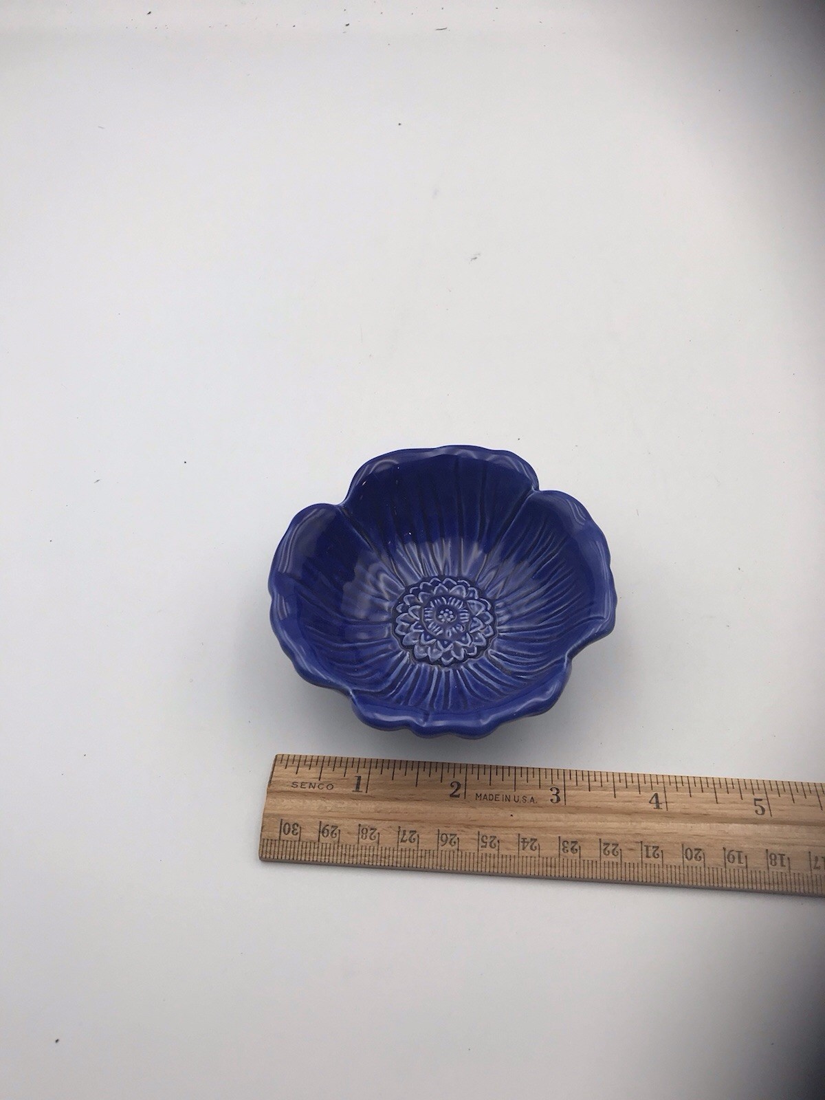 Small Vintage Blue Flower Bowl