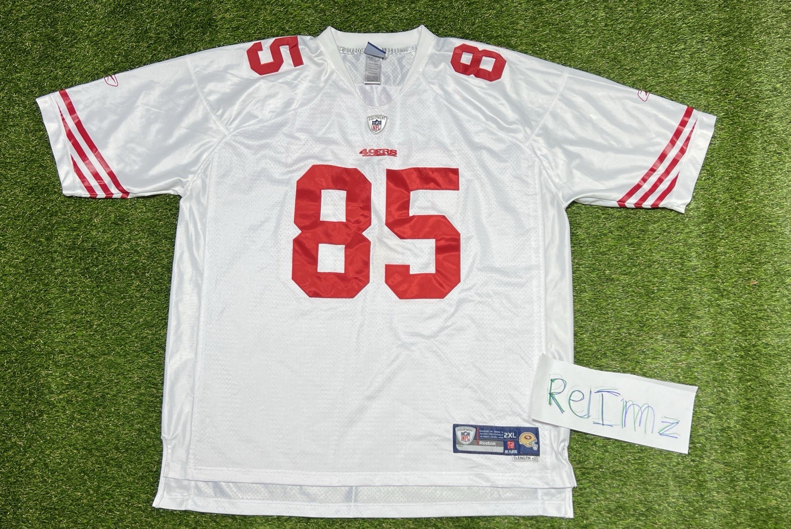 REEBOK FOOTBALL San Francisco 49ers Vernon Davis 85 NFL Players Jersey SZ 2X