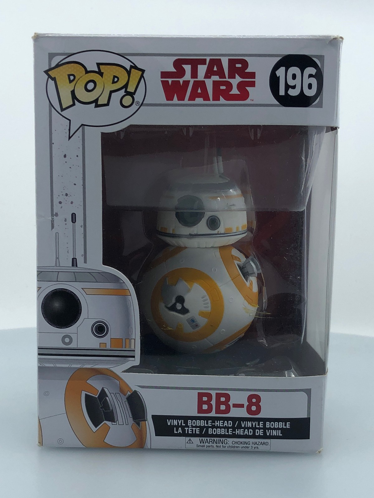 Funko POP! Star Wars The Last Jedi BB-8 #196 Vinyl Figure DAMAGED BOX SEE PICS