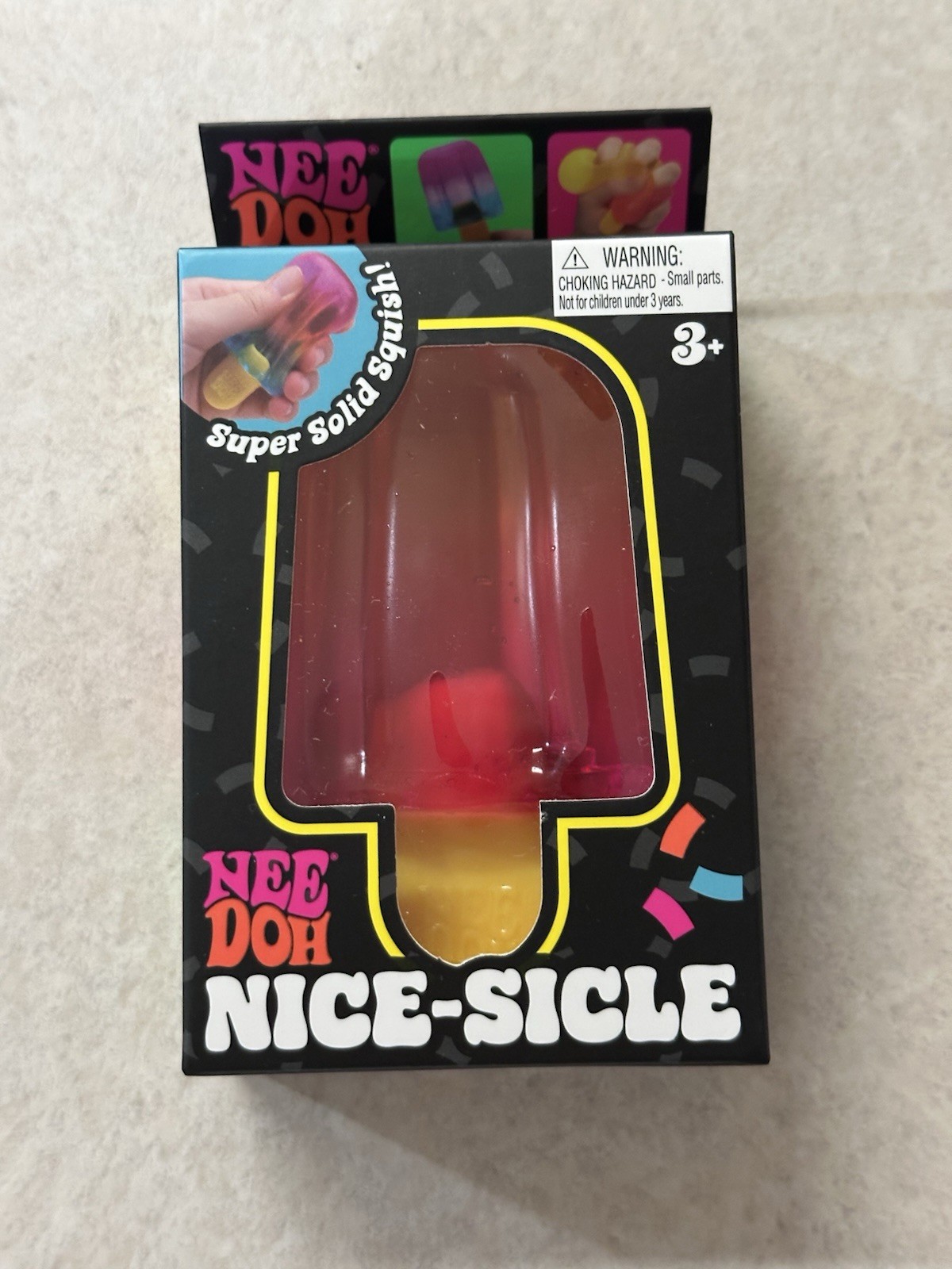 Nee Doh Nice-Sicle Multicolor Super Solid Squish Squeeze Toy