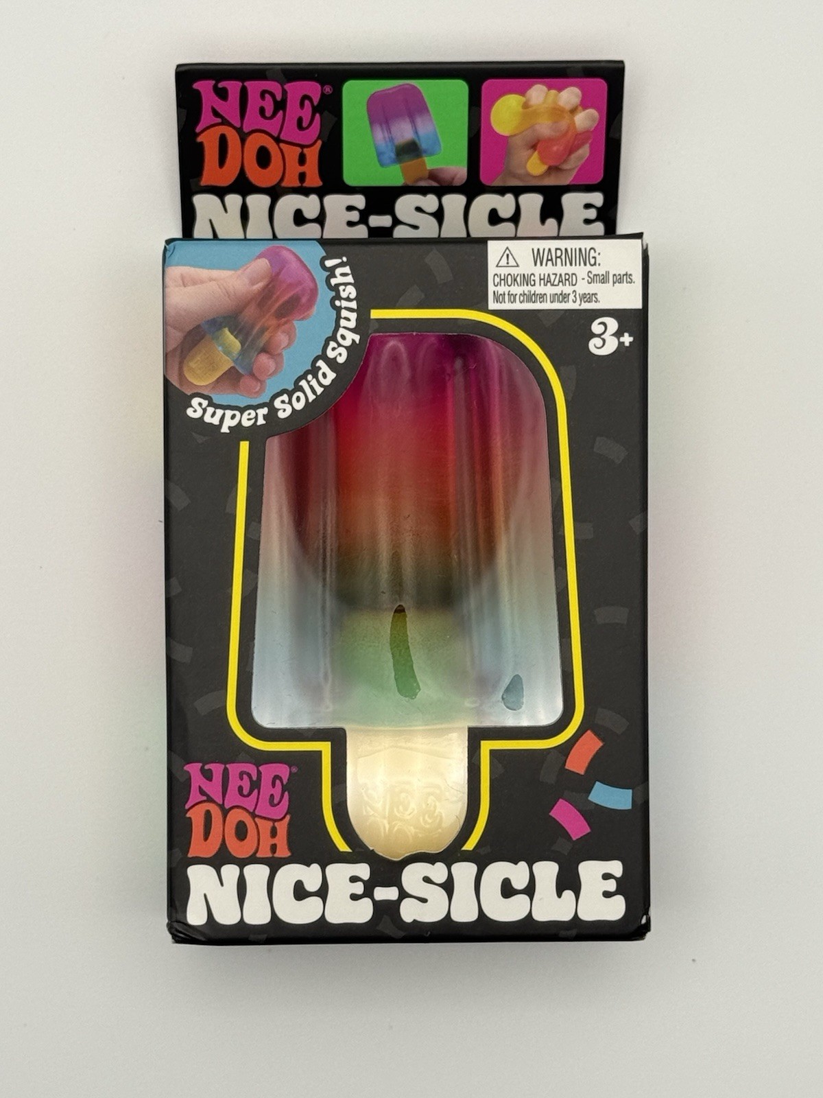 Nee Doh Nice-Sicle Super Solid Squish Tactile Squeeze Toy Multicolor