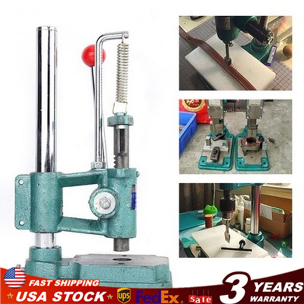 Leather Hole Puncher Hand Punch Machine Manual Embossing Imprinting Press Tool