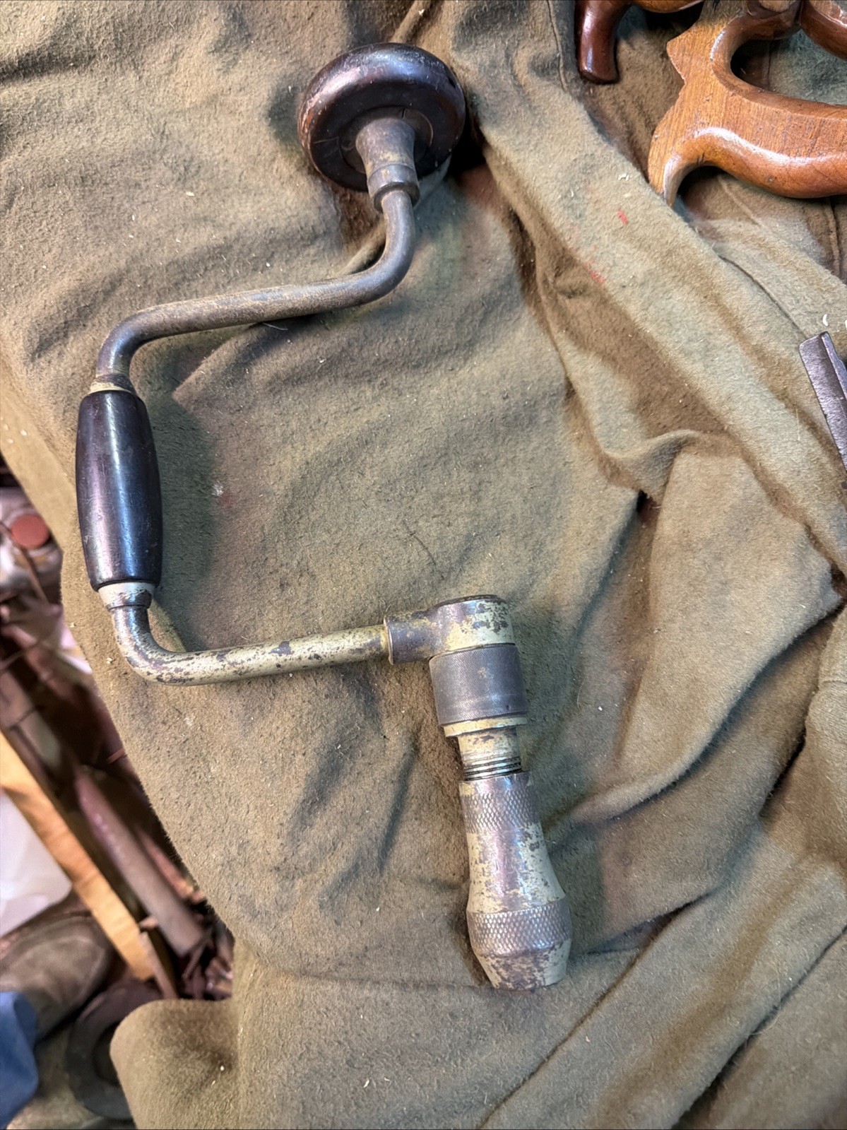 Vintage Antique Stanley Rule & Level Co. 10" Hand Brace Drill # 921