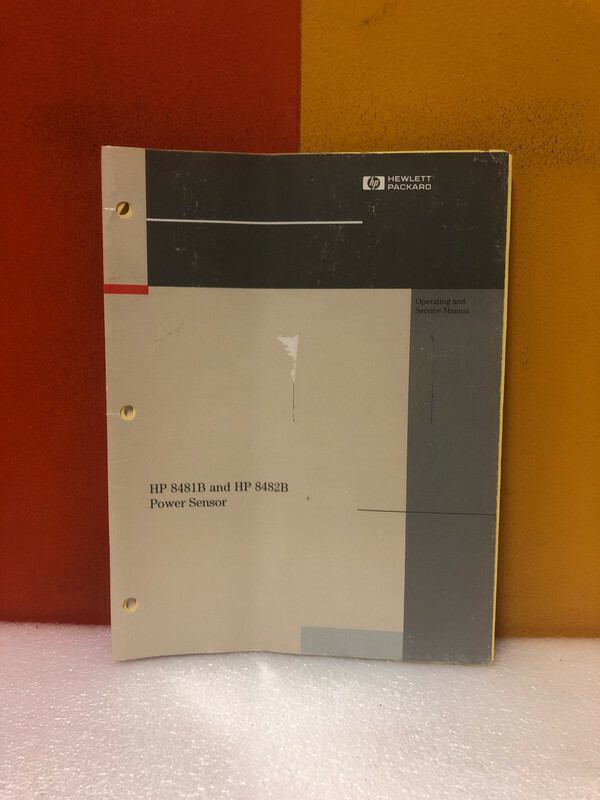 HP 8481B & 8482B Power Sensor Operating & Service Manual